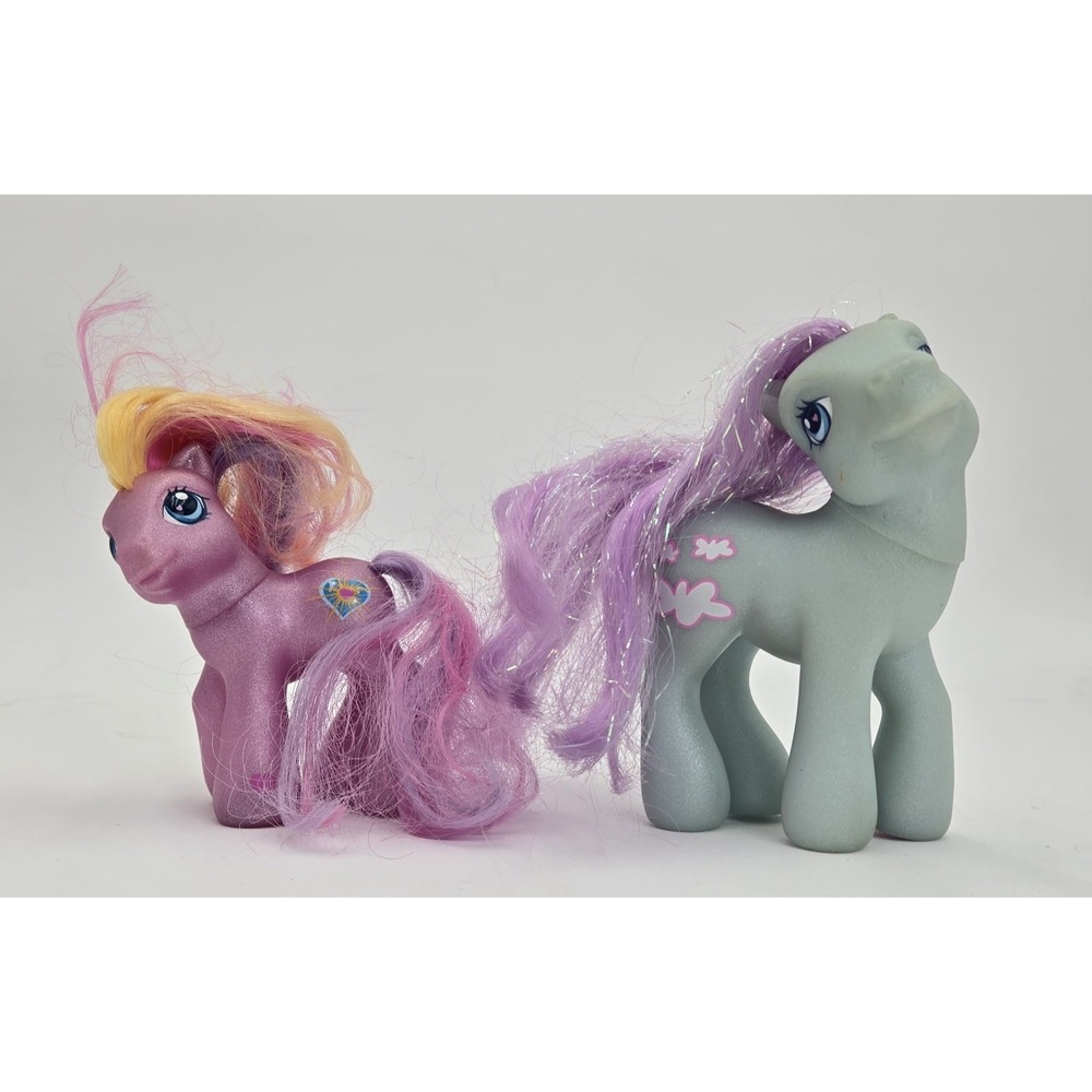 My Little Pony G3 Lot Sweetie Belle Forsythia Pink Blue Glitter Figures Hasbro